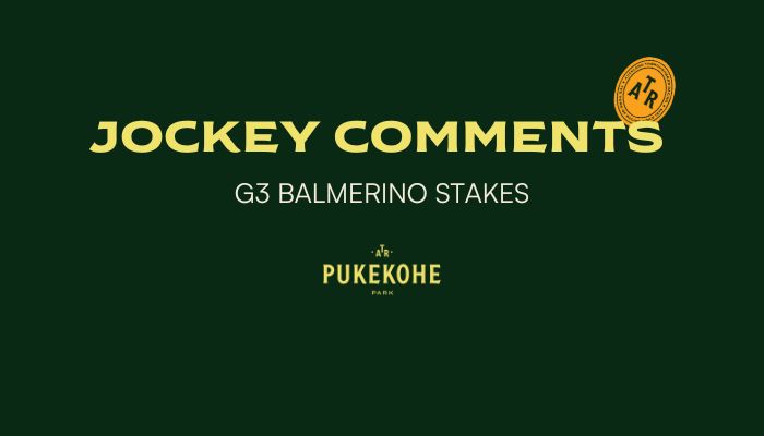 Jockey Comments | Group 3 Balmerino Stakes