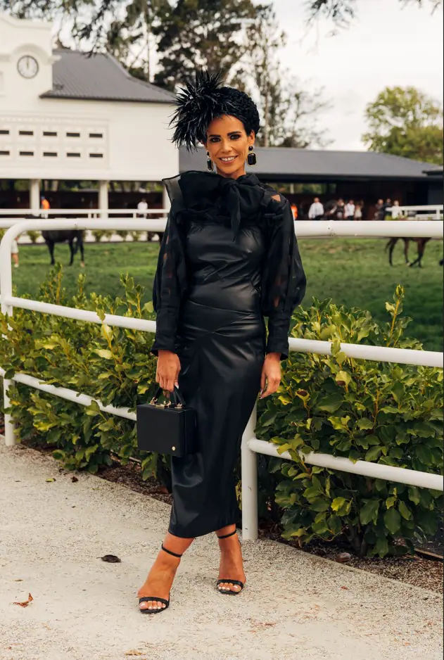 winter race day dresses Our fav trends to ensure you're the cream of the fashion crop this Princesa by Ariana Vara short dress and top of girl Color:Lily of the Valley Jacquard Powder Blue